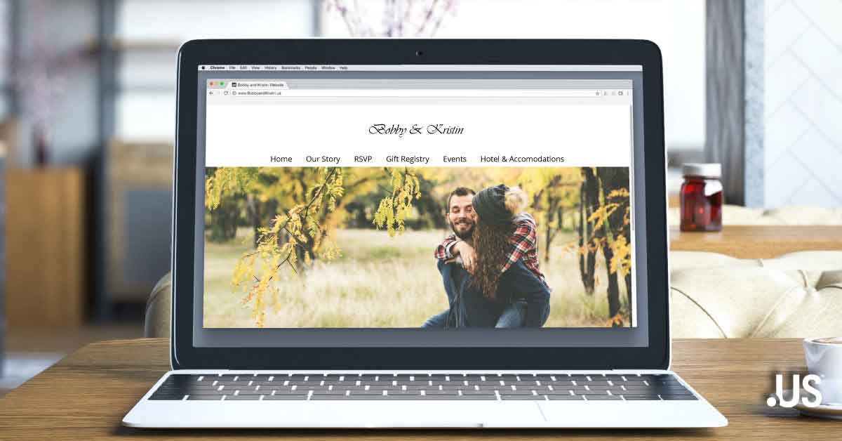 Website examples name wedding domain